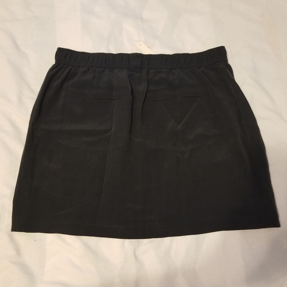 NWT Madewell Women's Dark Gray Silk Lookout Mini Skrit Size L - Picture 8 of 10